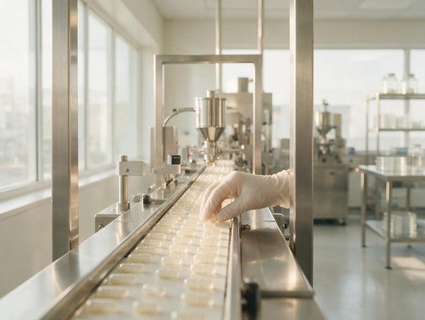 Capsules on a French production line